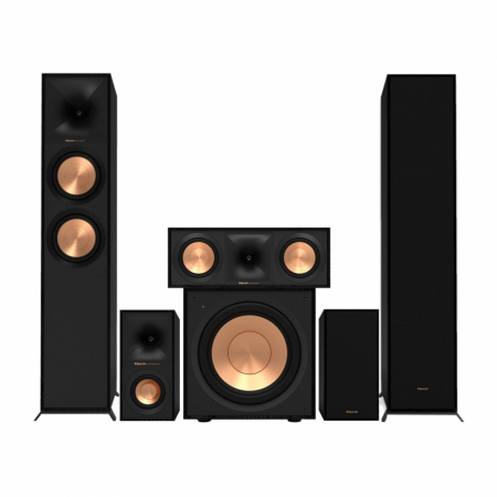 Klipsch Reference R-600F 5.1 högtalarpaket, svart i gruppen Paketlösningar / Paket för hemmet / Högtalarpaket hos BRL Electronics (SETR600FPKT1)