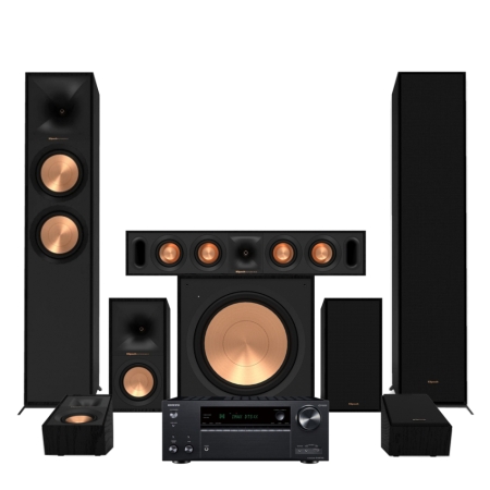 Onkyo TX-NR7100 med Klipsch Reference-högtalare, 5.1.2 Atmos-hemmabiopaket i gruppen Kampanjer / Black Friday - hem hos BRL (SETR600FPKT5)