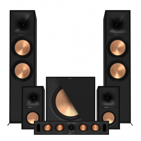 Klipsch R-800F 5.1 högtalarpaket, svart i gruppen Paketlösningar / Paket för hemmet / Högtalarpaket hos BRL Electronics (SETR800FPKT1)