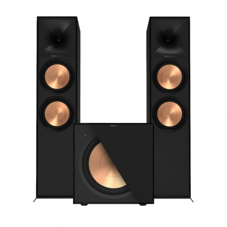 Klipsch R-800F & R-121SW 2.1 högtalarpaket, svart i gruppen Pakkeløsninger / Pakker for hjemmet / Høyttalerpakker hos BRL Electronics (SETR800FPKT2)