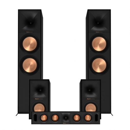 Klipsch R-800F 5.0 högtalarpaket, svart i gruppen Pakkeløsninger / Pakker for hjemmet / Høyttalerpakker hos BRL Electronics (SETR800FPKT3)