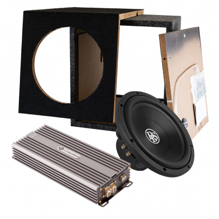 Högtalare och förstärkare för bil audio system i byggsats.