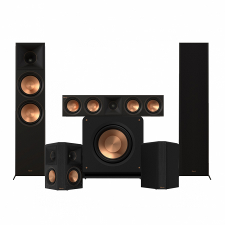 Klipsch RP-8000F II 5.1 högtalarpaket med RP-1200SW, svart i gruppen Paketlösningar / Paket för hemmet / Högtalarpaket hos BRL Electronics (SETRP8000IIFPKT3)