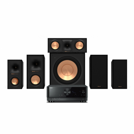 Yamaha RX-V4A & Klipsch Reference R-50M 5.1 hjemmekinopakke, svart i gruppen Pakkeløsninger / Pakker for hjemmet / Hjemmekino og Hjemmekinopakker hos BRL Electronics (SETRXV4APKT9)