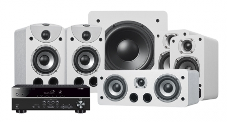 Dynavoice Magic S-4 EX v3 Vitt 5.1 Paket med Yamaha RX-V383 i gruppen Paketlösningar / Paket för hemmet / Hemmabio & Hemmabiopaket hos BRL (SETS4EXPKT6)