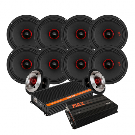 8-pack Bass Habit SE2200M med SE245T SPL-paket med steg, large i gruppen Paketlösningar / Paket för bilen / SPL Högtalarpaket hos BRL (SETSE2200MPKT2)