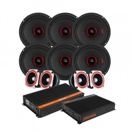 6-pack Bass Habit SE2200M med 4-pack SE45T SPL-paket med steg, large i gruppen Paketlösningar / Paket för bilen / SPL Högtalarpaket hos BRL (SETSE2200MPKT3)