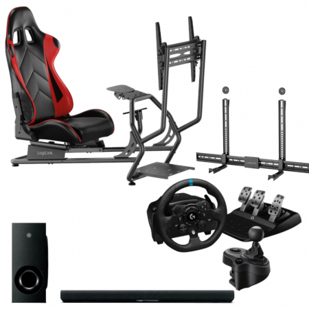 Racing Sim-paket med Logitech G923 SE, cockpit och Yamaha soundbar i gruppen Hemmaljud / Tillbehör / Tillbehör till TV hos BRL (SETSIMPKT1)