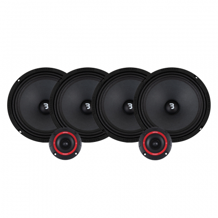 4-pack Bass Habit Play SP200M med SP25A SPL-paket, medium i gruppen Paketlösningar / Paket för bilen / SPL Högtalarpaket hos BRL Electronics (SETSP200MPKT4)