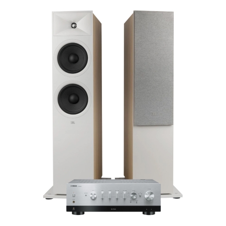 JBL Stage 280F 2.0 stereopaket med R-N800A, vit i gruppen Paketlösningar / Paket för hemmet / Stereopaket hos BRL (SETSTAGE280FPKT6)