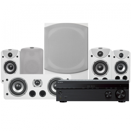 Sony STR-DH590 & Dynavoice Magic S-4 hemmabiopaket 5.1, vit i gruppen Paketlösningar / Paket för hemmet / Hemmabio & Hemmabiopaket hos BRL (SETSTRDH590PKT2)