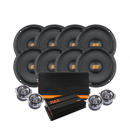 Hertz SV 165.1 & B² Audio RAGE T4 SPL-paket, large i gruppen Paketlösningar / Paket för bilen / SPL Högtalarpaket hos BRL (SETSV165PSP2500)