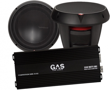 2st Rockford Fosgate T0D210 & GAS Competition 3500.1D i gruppen Paketlösningar / Paket för bilen / Baspaket hos BRL Electronics (SETT0D210COMP35001D)