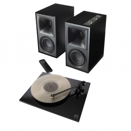 Klipsch The Fives svart & Rega Planar 1 Carbon, vinylspelarpaket i gruppen Hemmaljud / Hifi / Skivspelare hos BRL Electronics (SETTHEFIVESPKT2)