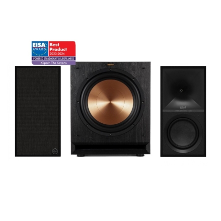 Klipsch The Sevens med SPL-120, aktivt 2.1 högtalarpaket i svart i gruppen Paketlösningar / Paket för hemmet / Högtalarpaket hem hos BRL (SETTHESEVENSPKT1)