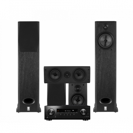 Pioneer VSX-534 & System One H16B,  5.0 hemmabiopaket, svart i gruppen Paketlösningar / Paket för hemmet / Hemmabio & Hemmabiopaket hos BRL Electronics (SETVSX534PKT4)
