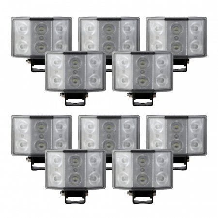 10-pack NIZLED W60 Vinklad arbetsbelysning 60W (5600 lumen), arbetsljuspaket i gruppen Billjud / LED-Belysning / LED-lampor / Arbetsbelysning hos BRL Electronics (SETW60RFAX10)