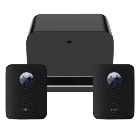 2-pack WiiM Sound med WiM Sub Pro, svart i gruppen Paketlösningar / Paket för hemmet / Stereopaket hos BRL (SETWIIMSOUNDPKT1)