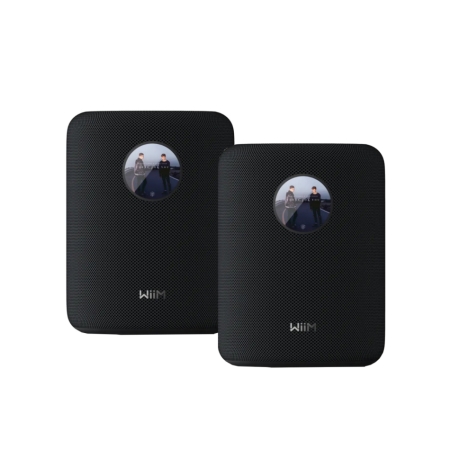 2-pack WiiM Sound smart högtalare med skärm, svart i gruppen Nyheter hos BRL (SETWIIMSOUNDPKT3)