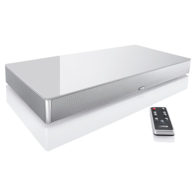 Canton DM 75 Silver, aktiv TV-högtalare med inbyggd bas