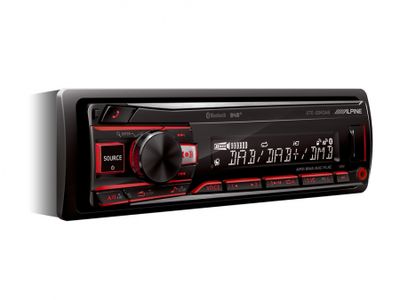 Alpine UTE-204DAB, bilstereo med Bluetooth, 3 par lågnivå och DAB+