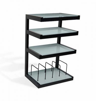 Norstone Esse Hifi Vinyl, mattsvart med vitfrostade hyllor