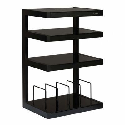 Norstone Esse Hifi Vinyl, mattsvart stereobänk