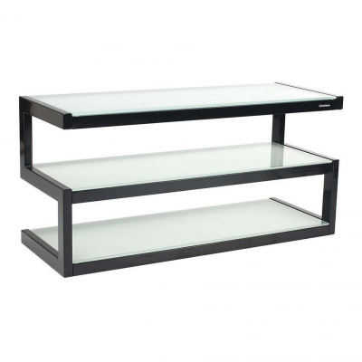 Norstone Esse AV Mediabänk, Satin Svart / Frosted