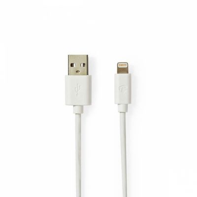 Nedis USB-A till Lightning 8 stift. Vit