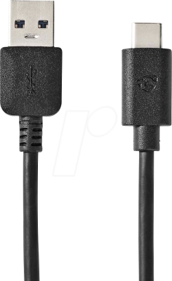 NEDIS CCGW61600BK20 USB-A till USB-C-kabel, svart, 2 meter