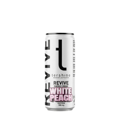 Tershine Revive - White Peach, energidryck, 330 ml