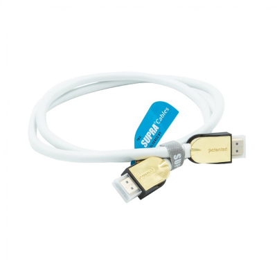 Supra HDMI 2.1 UHD8K HDMI-kabel med stöd för 8K HDR, vit 3 meter