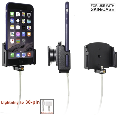Brodit Hållare för Kabelanslutning, Apple iPhone 11/6 Plus/6S Plus/7 Plus/8 Plus/X/XR/Xs/Xs Max