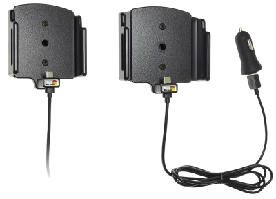 Brodit Aktiv hållare med USB-kabel och cigg-adapter, Samsung Galaxy S24 Ultra SM-S928B/DS/S24+ SM-S926B/DS/S25 Ultra/S25+