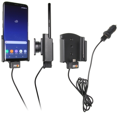 Brodit Aktiv hållare med USB-kabel och cigg-adapter, Samsung Galaxy S8 