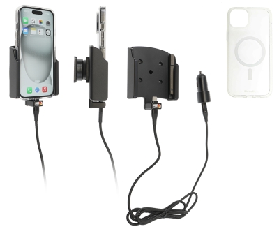 Brodit Mobilskal med Aktiv hållare och billaddare, Apple iPhone 15 