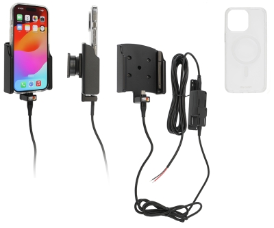 Brodit Mobilskal med Aktiv hållare för fast installation, Apple iPhone 15 Pro