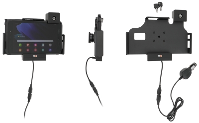 Brodit Hållare med nyckel-lås, Samsung Galaxy Tab Active 2 SM-T390/SM-T395/3 SM-T570/SM-T575/5 SM-X300/SM-X306B