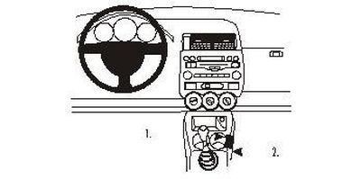 ProClip Monteringsbygel Honda Jazz 02-08, Konsol