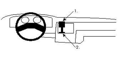 ProClip Monteringsbygel Ford Escort 86-90, Centrerad