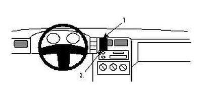 ProClip Monteringsbygel Volkswagen Caddy 95-03, Centrerad