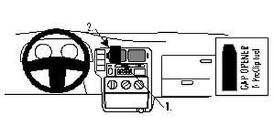 ProClip Monteringsbygel Seat Arosa 98-00/VW Polo 98-99, Centrerad