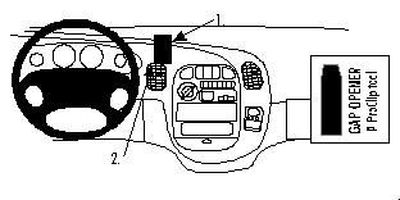 ProClip Monteringsbygel Hyundai H1 98-08, Centrerad