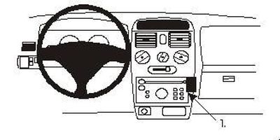 ProClip Monteringsbygel Opel Agila 00-06, Vinklad