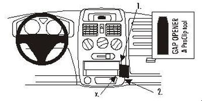 ProClip Monteringsbygel Suzuki Wagon 01-05, Vinklad
