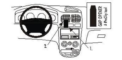 ProClip Monteringsbygel Kia Rio 01-05, Centrerad