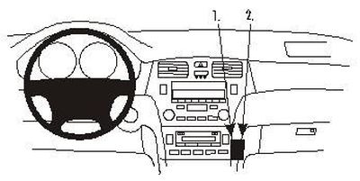 ProClip Monteringsbygel Lexus ES Serie 02-06, Vinklad