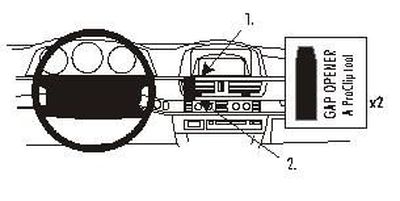 ProClip Monteringsbygel BMW 728-750 E65 02-08, Centrerad