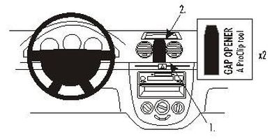ProClip Monteringsbygel Suzuki Reno 05-10, Centrerad