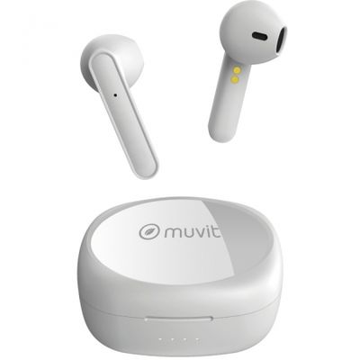 Muvit Polar trådlösa in-ear hörlurar, vit